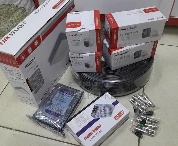 Hikvision 4 Cameras Kit Full Package 2mp Camera Full Hd