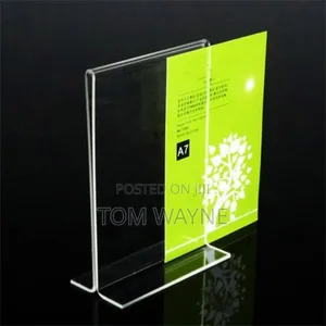 Clear Restaurant Table Menu Display A5 Size