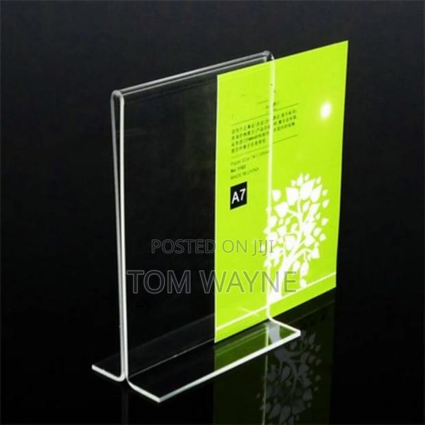 Clear Restaurant Table Menu Display A5 Size