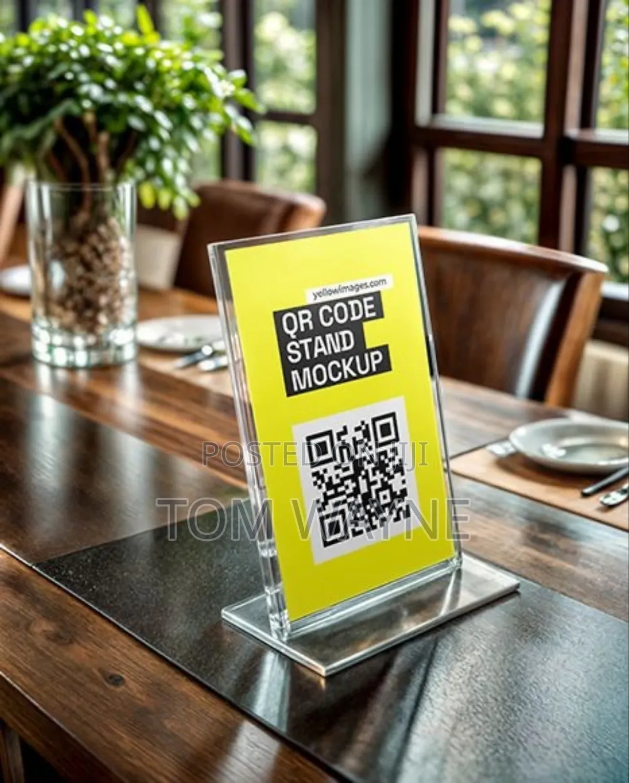 Qr Code Clear Display Stand/ Holder