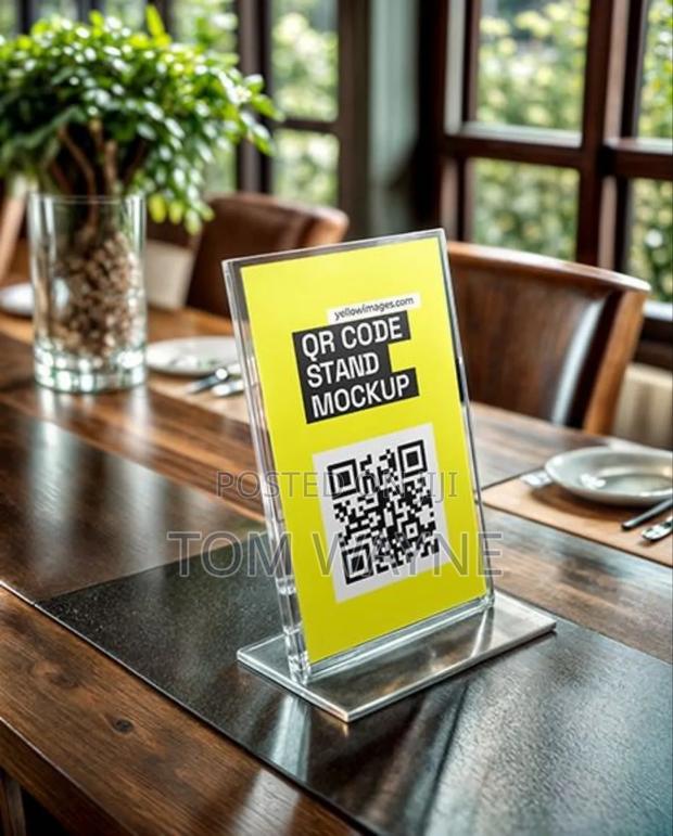 Qr Code Clear Display Stand/ Holder - main view