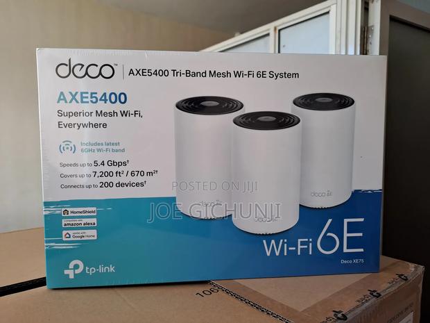 Deco Xe75
Axe5400 Tri-Band Mesh Wi-Fi 6e System - main view