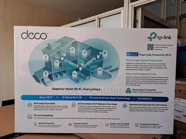 Deco Xe75
Axe5400 Tri-Band Mesh Wi-Fi 6e System - thumbnail 2