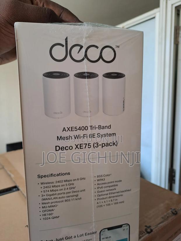 Deco Xe75
Axe5400 Tri-Band Mesh Wi-Fi 6e System - thumbnail 3