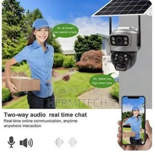 Solar Solar Powered 4g GSM PTZ 360 Camera – With 6 Batteries
