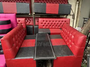 Restaurant And Bar Couches With Black Table