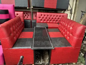 Restaurant And Bar Couches With Black Table