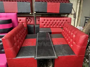 Restaurant And Bar Couches With Black Table