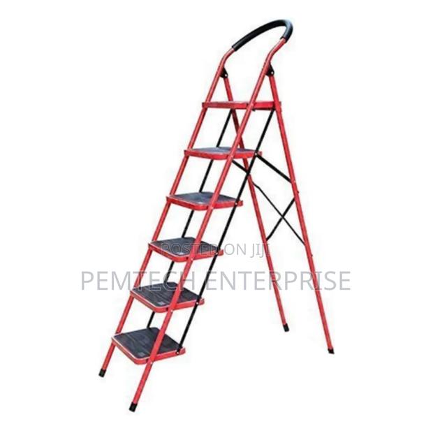 Ladder a Type Red Steel 6 Step