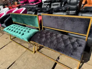 Black Velvet Waiting Chair/Bench