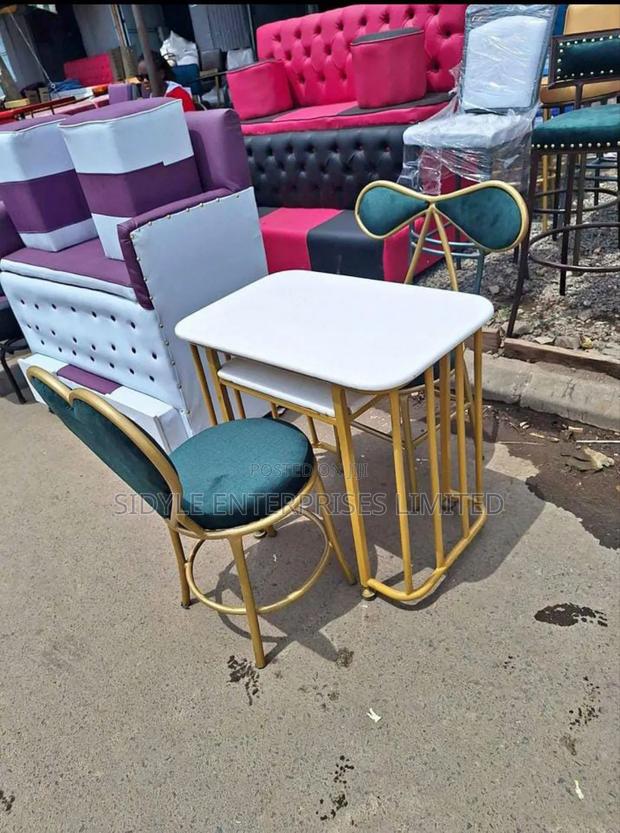Manicure Table,1 Love Seat and 1 Flower Chair