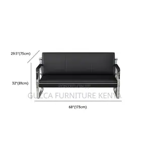 Sofas:5-Seater Scratch-Defiant Vinyl Leather Sofa Seating