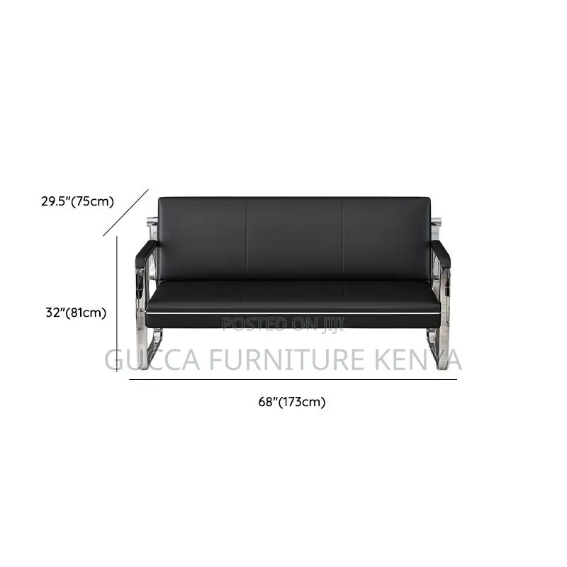Sofas:5-Seater Scratch-Defiant Vinyl Leather Sofa Seating