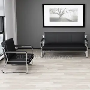 Sofas:5-Seater Scratch-Defiant Vinyl Leather Sofa Seating