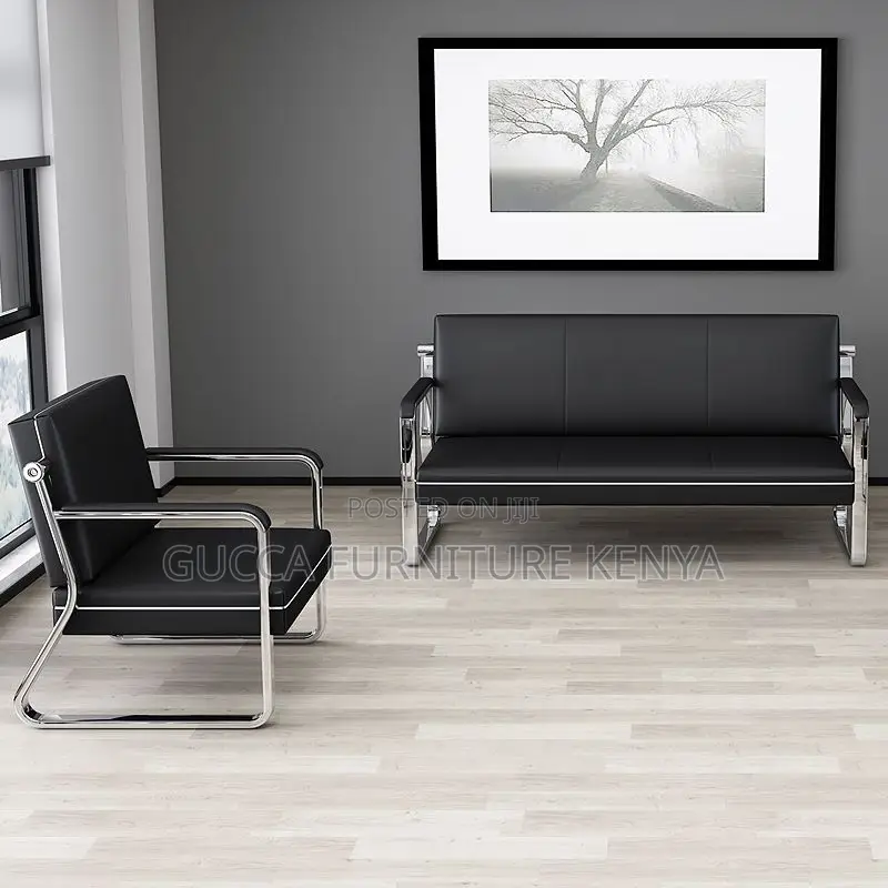 Sofas:5-Seater Scratch-Defiant Vinyl Leather Sofa Seating