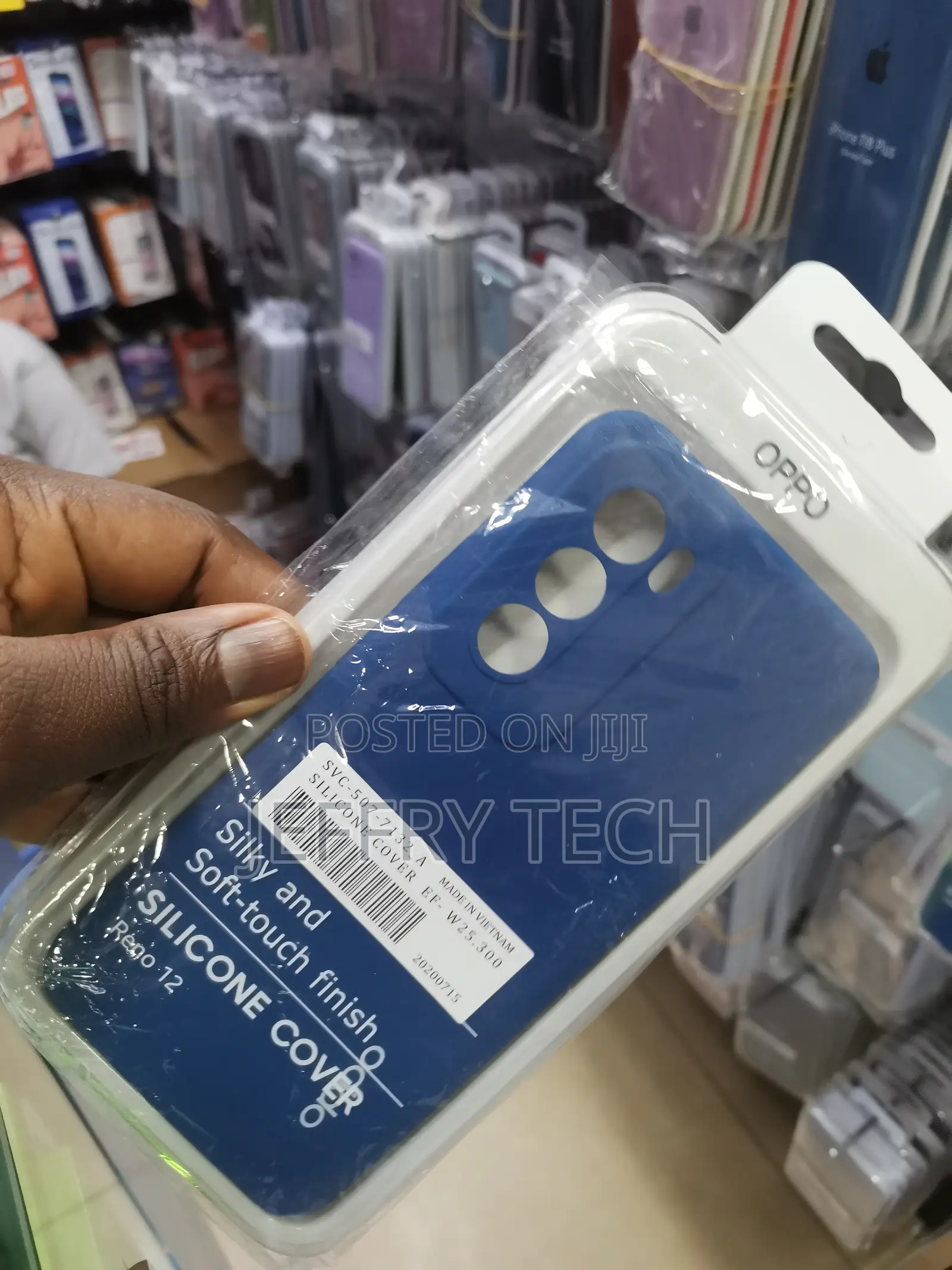 Spazy Case Oppo Reno 12 Silicone Slim Back Case -Blue