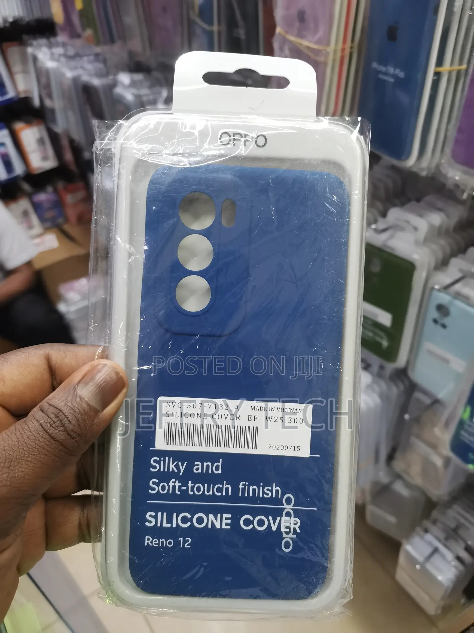 Spazy Case Oppo Reno 12 Silicone Slim Back Case -Blue