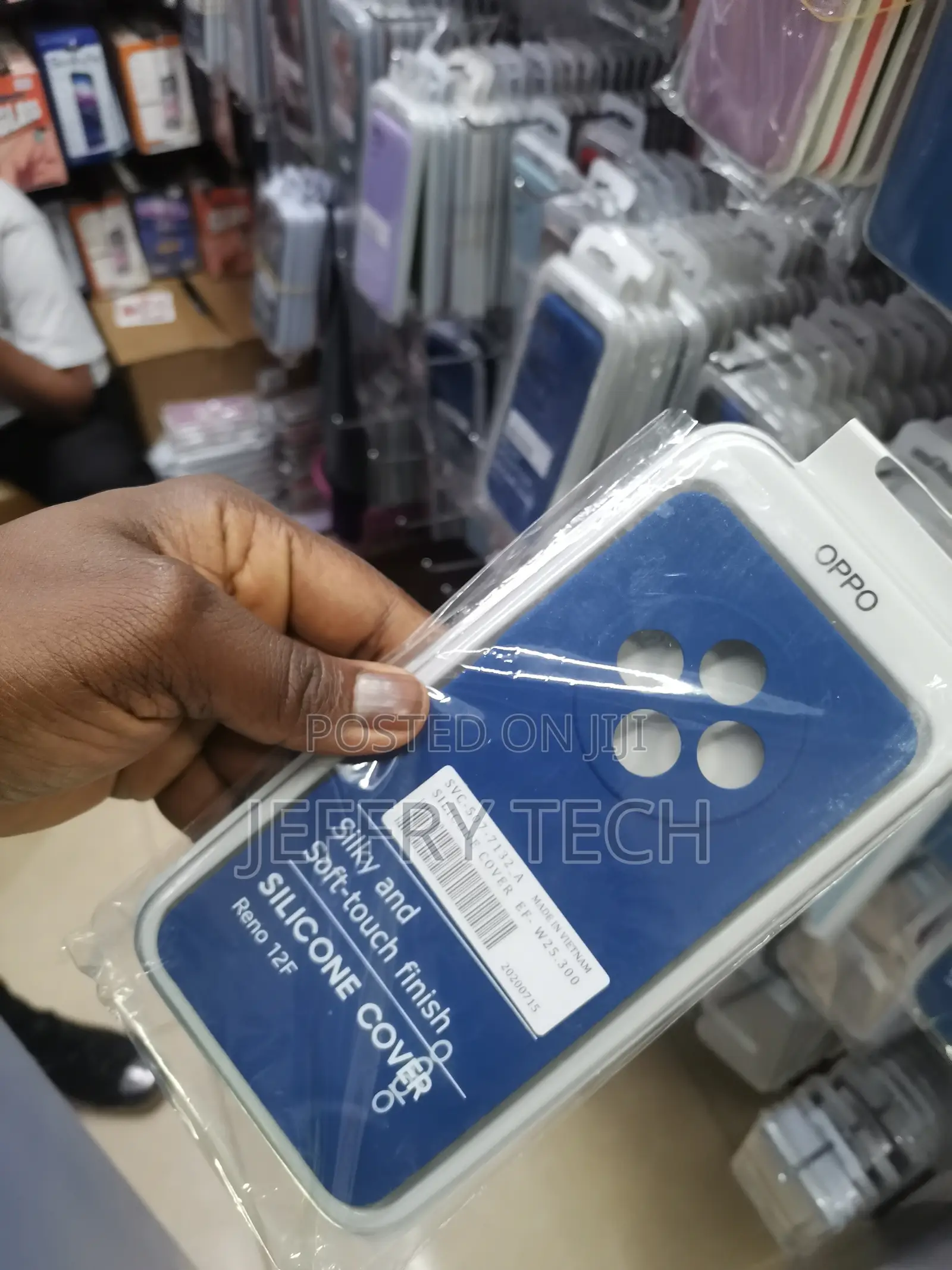 Zubitech Case for Oppo Reno 12 F Silicone Gel Cover-Blue