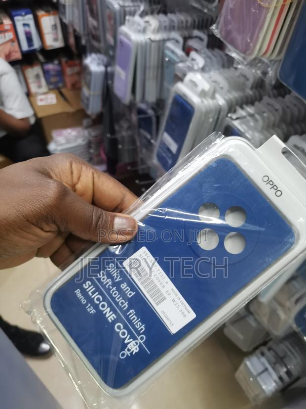 Zubitech Case for Oppo Reno 12 F Silicone Gel Cover-Blue