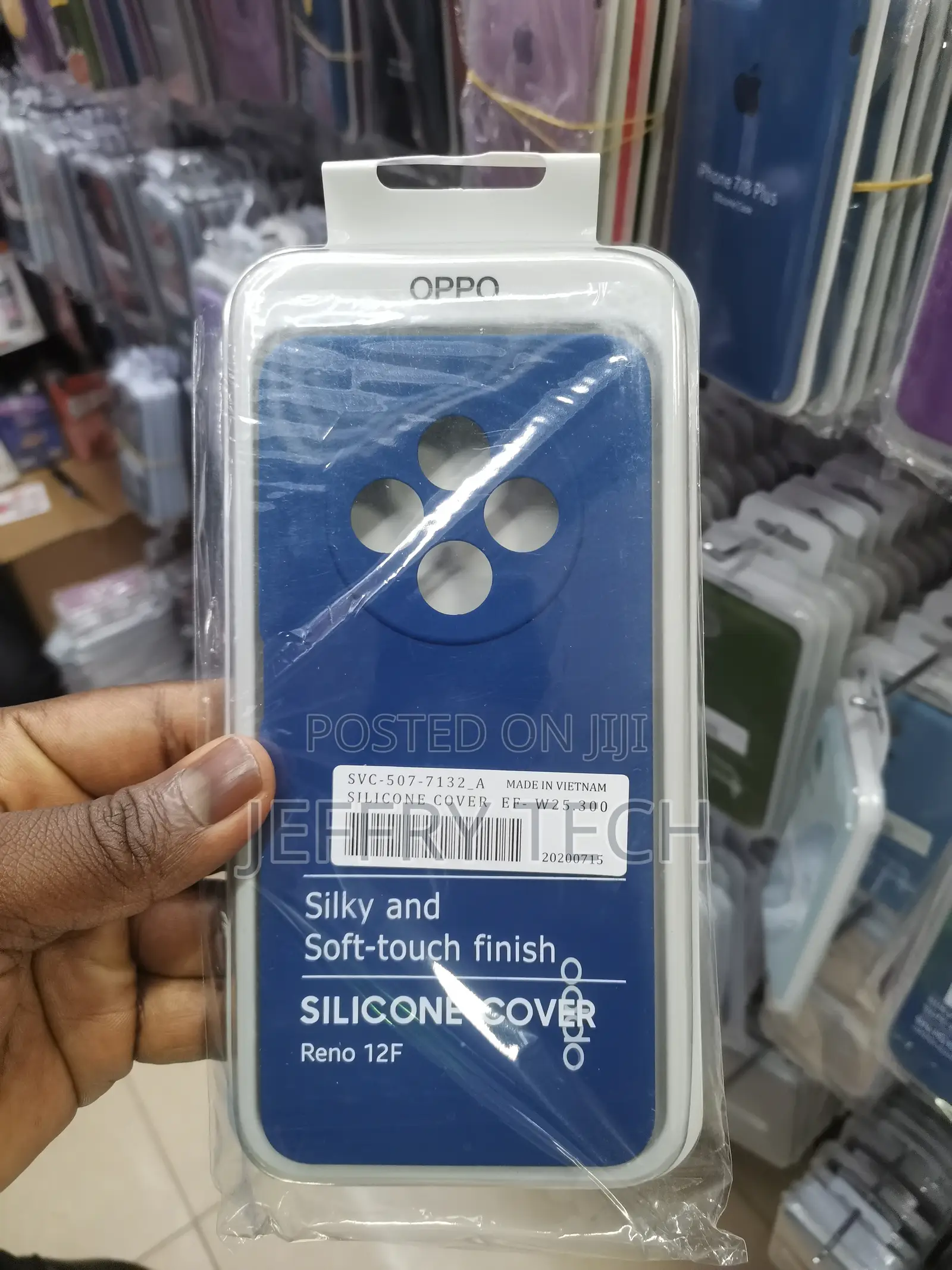 Zubitech Case for Oppo Reno 12 F Silicone Gel Cover-Blue