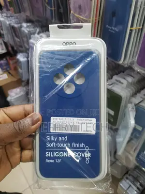 Zubitech Case for Oppo Reno 12 F Silicone Gel Cover-Blue
