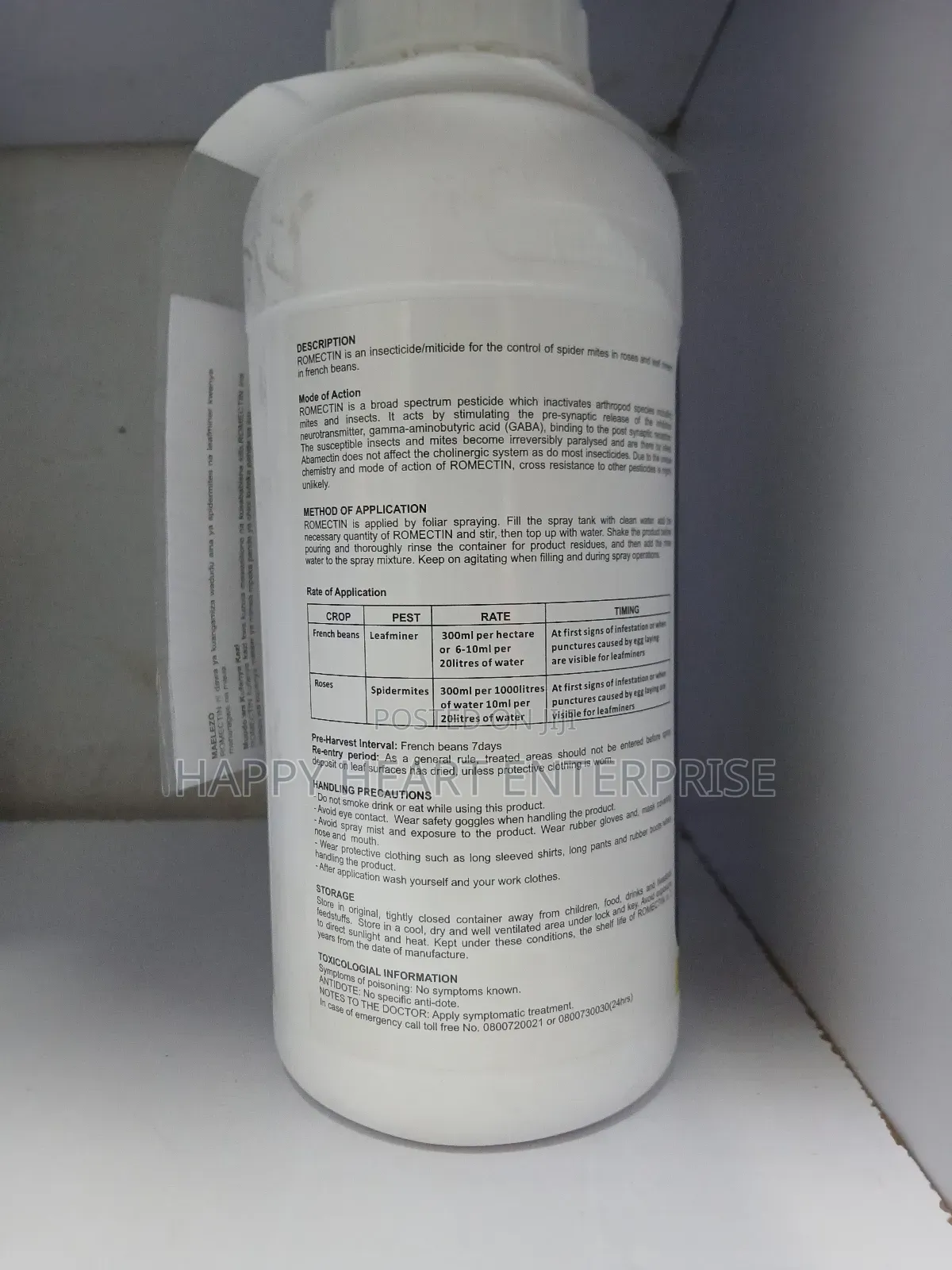 Romectin 1.8ec Insecticide/Miticide 1l