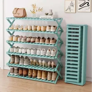 6 - Layer Bamboo Shoe Rack/Foldable Shoe Rack