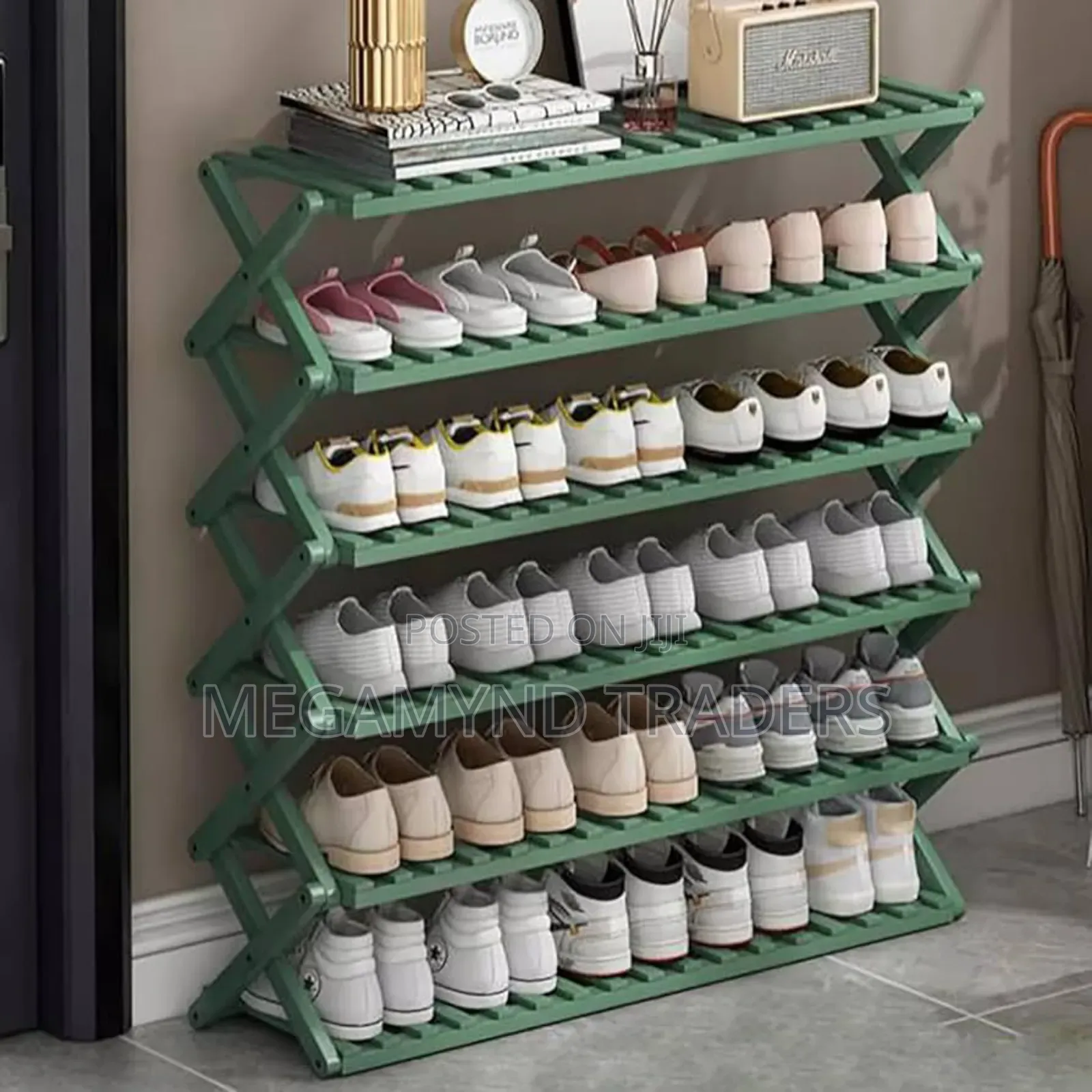 6 - Layer Bamboo Shoe Rack/Foldable Shoe Rack