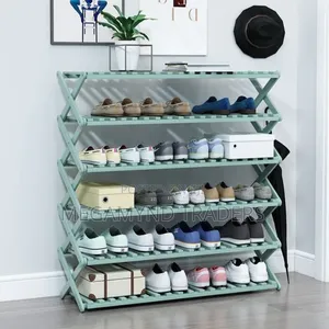 6 - Layer Bamboo Shoe Rack/Foldable Shoe Rack