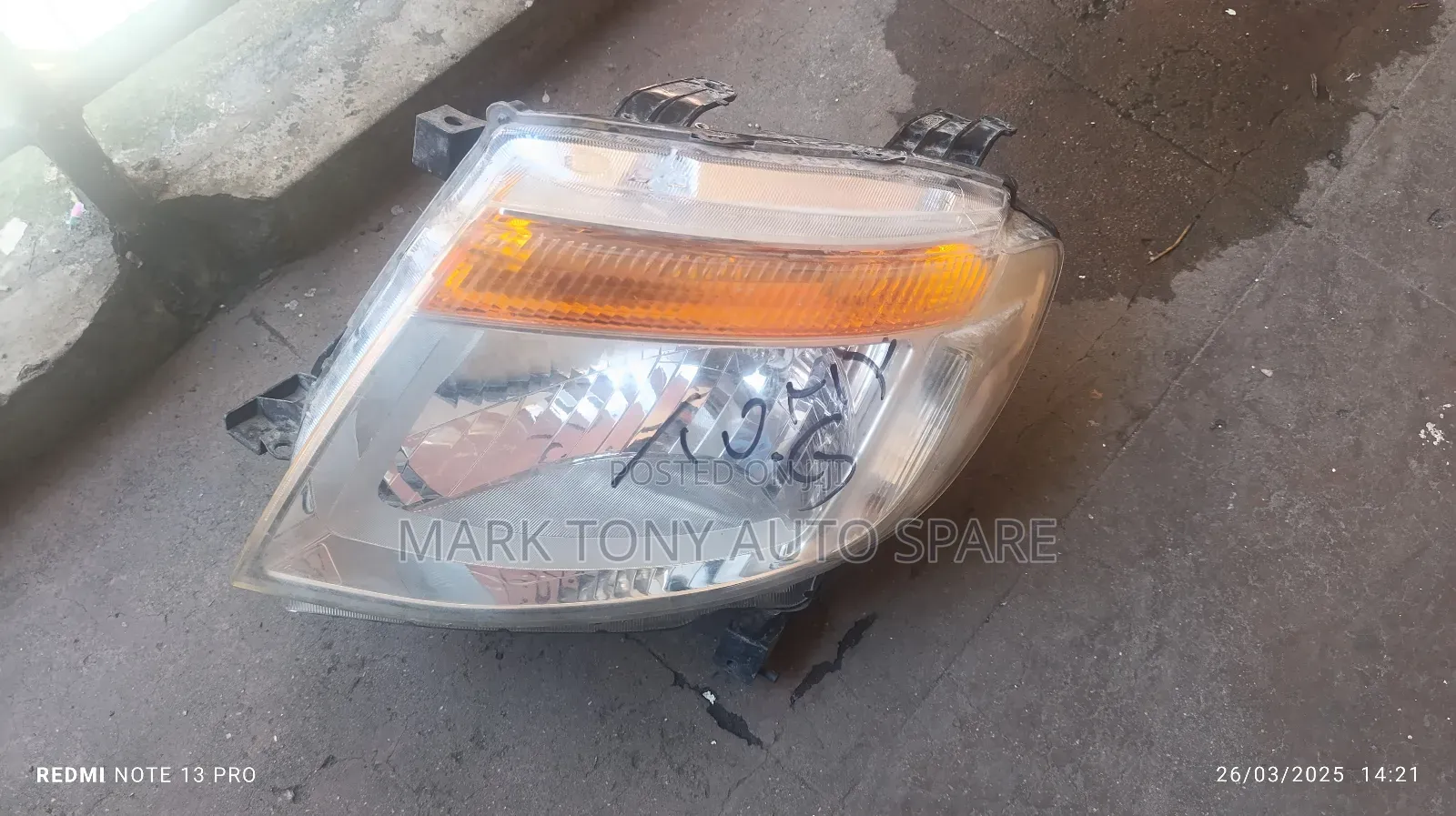 Ford Ranger Head Light Non Zenon Clear