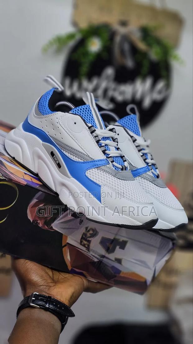 Blue White Dior Homie Sneakers - main view