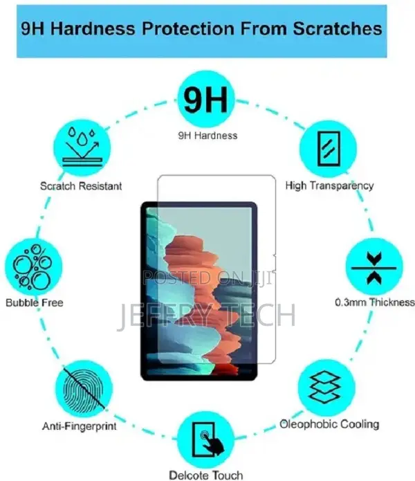 Tempered Glass Screen Guard for Samsung Galaxy Tab S9/S8/S7
