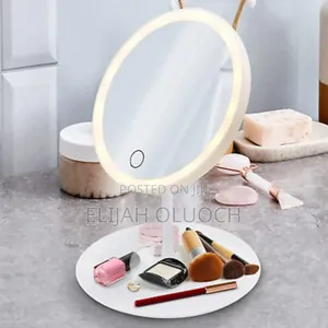 Led Makeup Mirror With a Storage Tray