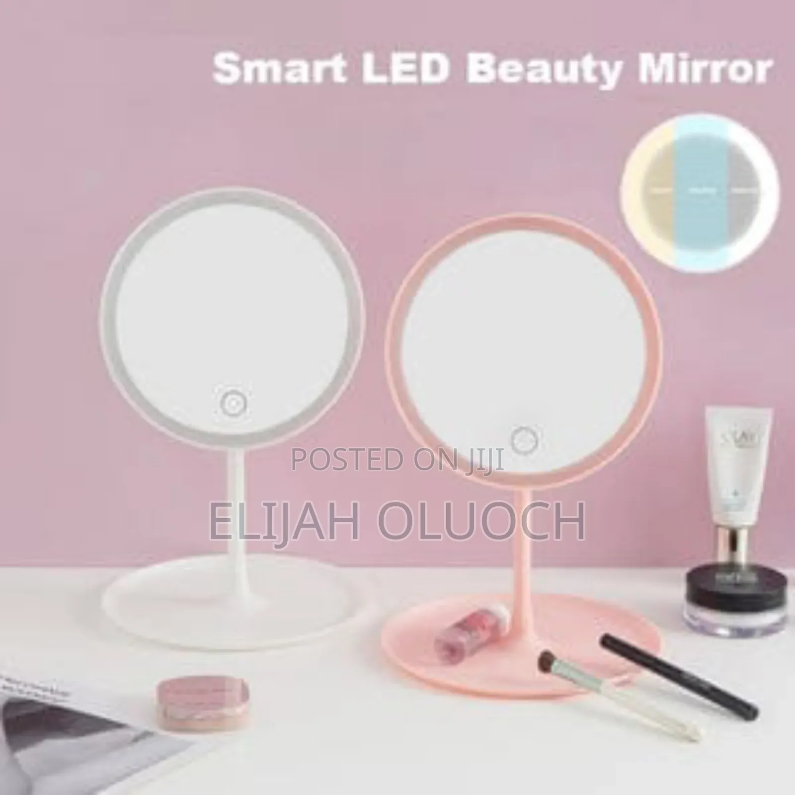 Led Makeup Mirror With a Storage Tray