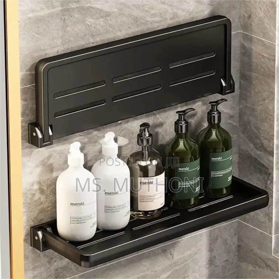 Aluminum Foldable Shelf Space Saving Shower Rack Organizer