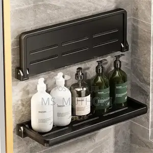 Aluminum Foldable Shelf Space Saving Shower Rack Organizer