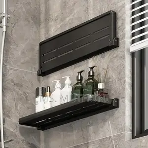 Aluminum Foldable Shelf Space Saving Shower Rack Organizer