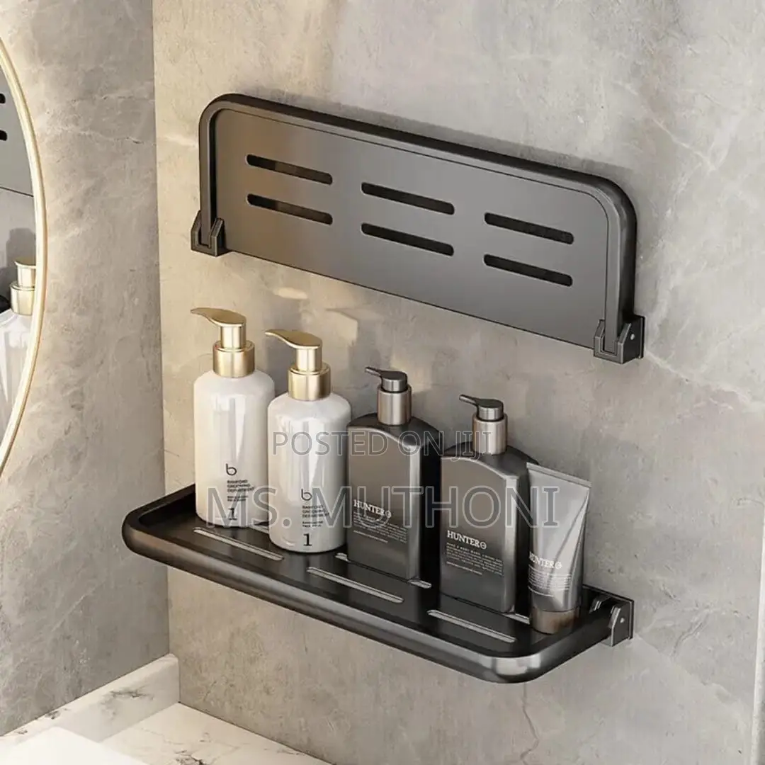Aluminum Foldable Shelf Space Saving Shower Rack Organizer