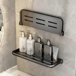 Aluminum Foldable Shelf Space Saving Shower Rack Organizer