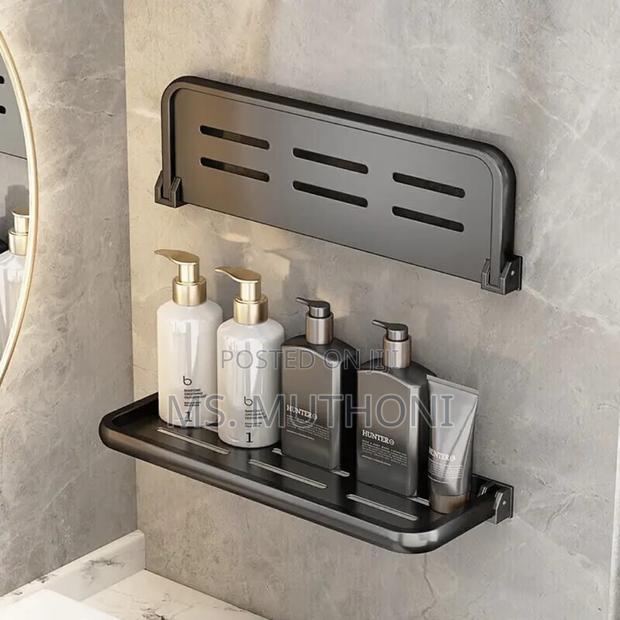 Aluminum Foldable Shelf Space Saving Shower Rack Organizer - thumbnail 4