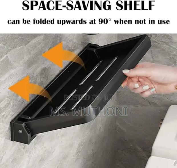 Aluminum Foldable Shelf Space Saving Shower Rack Organizer - thumbnail 8