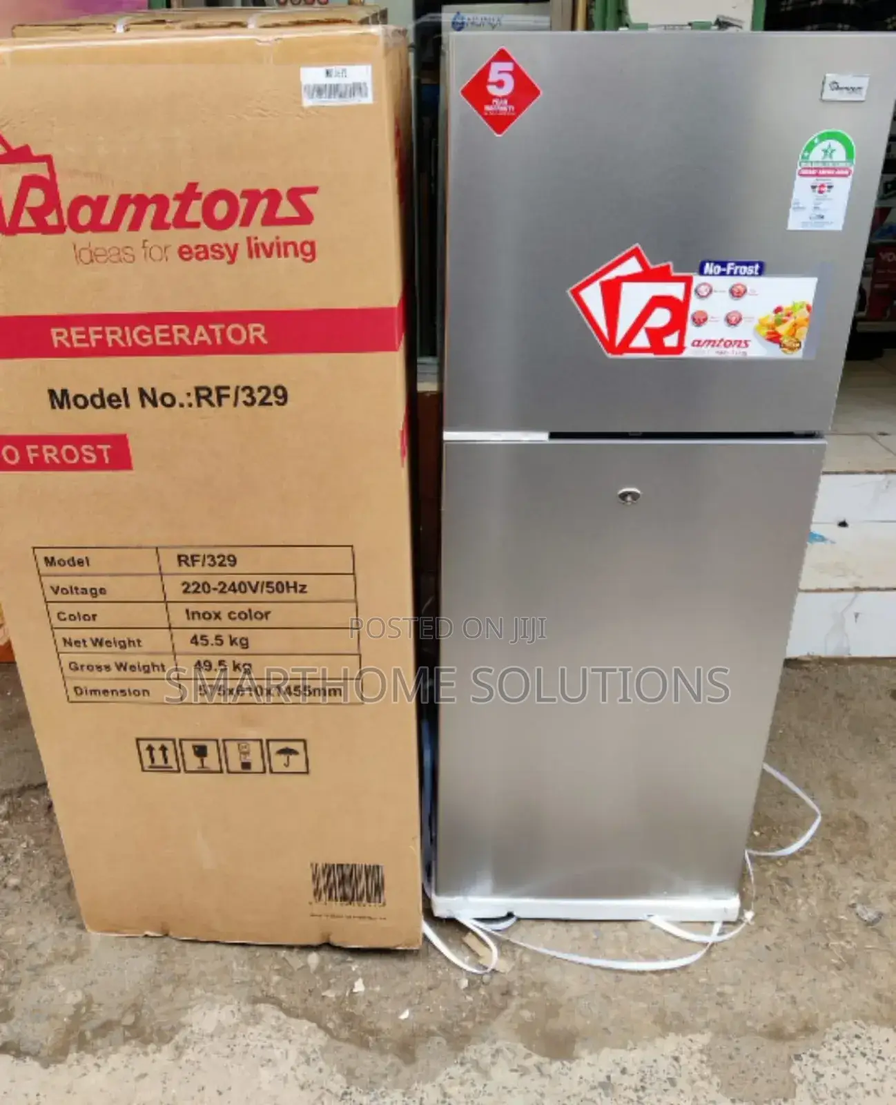 Ramtons Fridge 2 Door 188l No Frost Rf/188-Nf