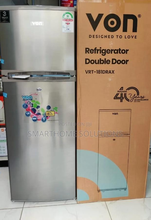 Silver Von Double Door Fridge 181l Direct Cool V181/Fr-Dd