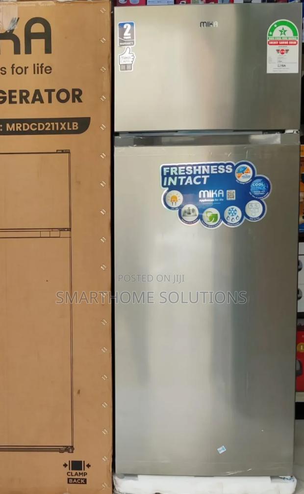 Silver Mika 211litres Double Door Fridge Mwm211-Df