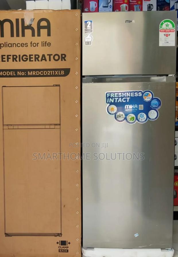 Silver Mika 211litres Double Door Refrigerator Mwm211-Df
