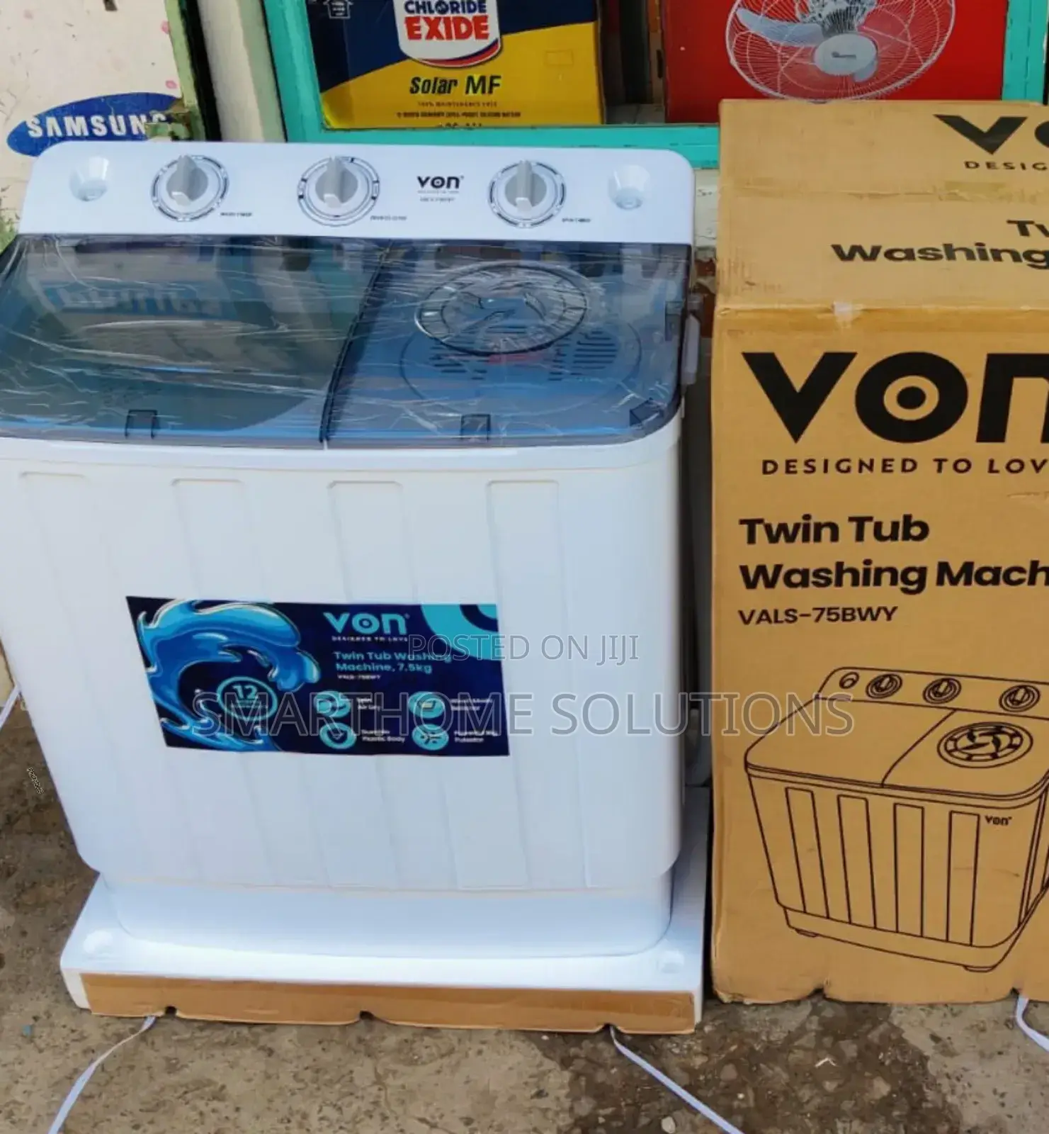 Von 7.5 Twin Tub Semi Automatic Washing Machine Von/Mw-7.5