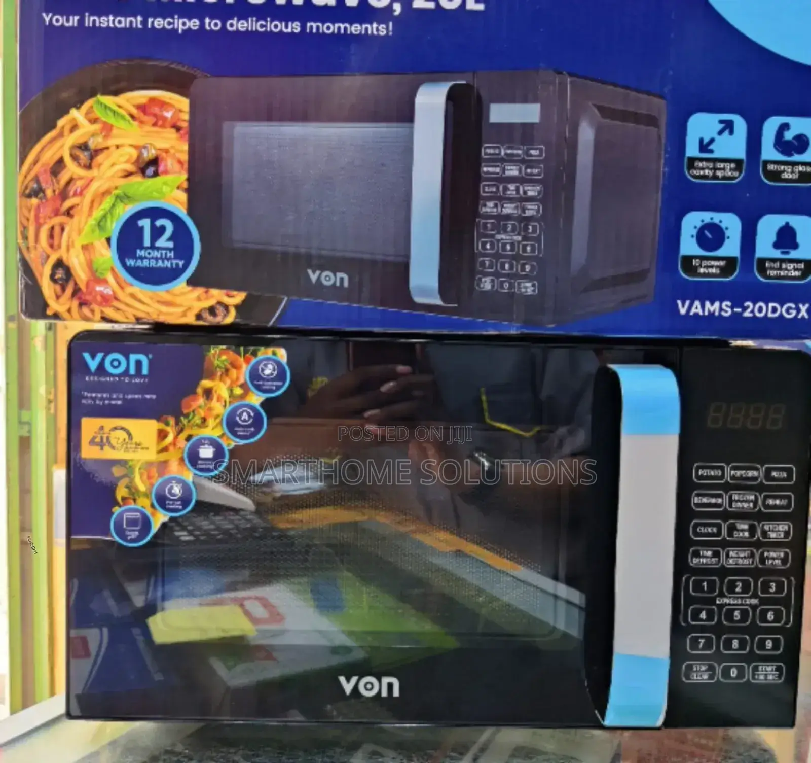 Black Von Microwave 20litres Digital v-2/L