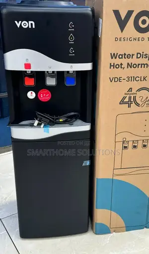 Black Von Hot and Cold Water Dispenser Hc/2d