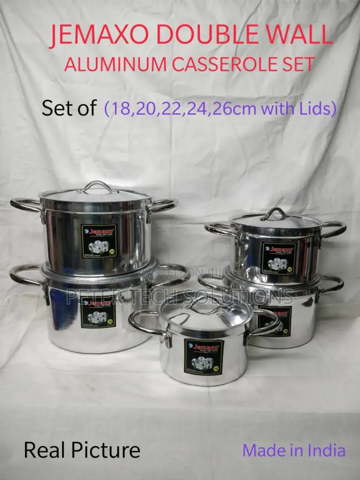 Jemaxo Heavt Sufuria With Lids at 7999