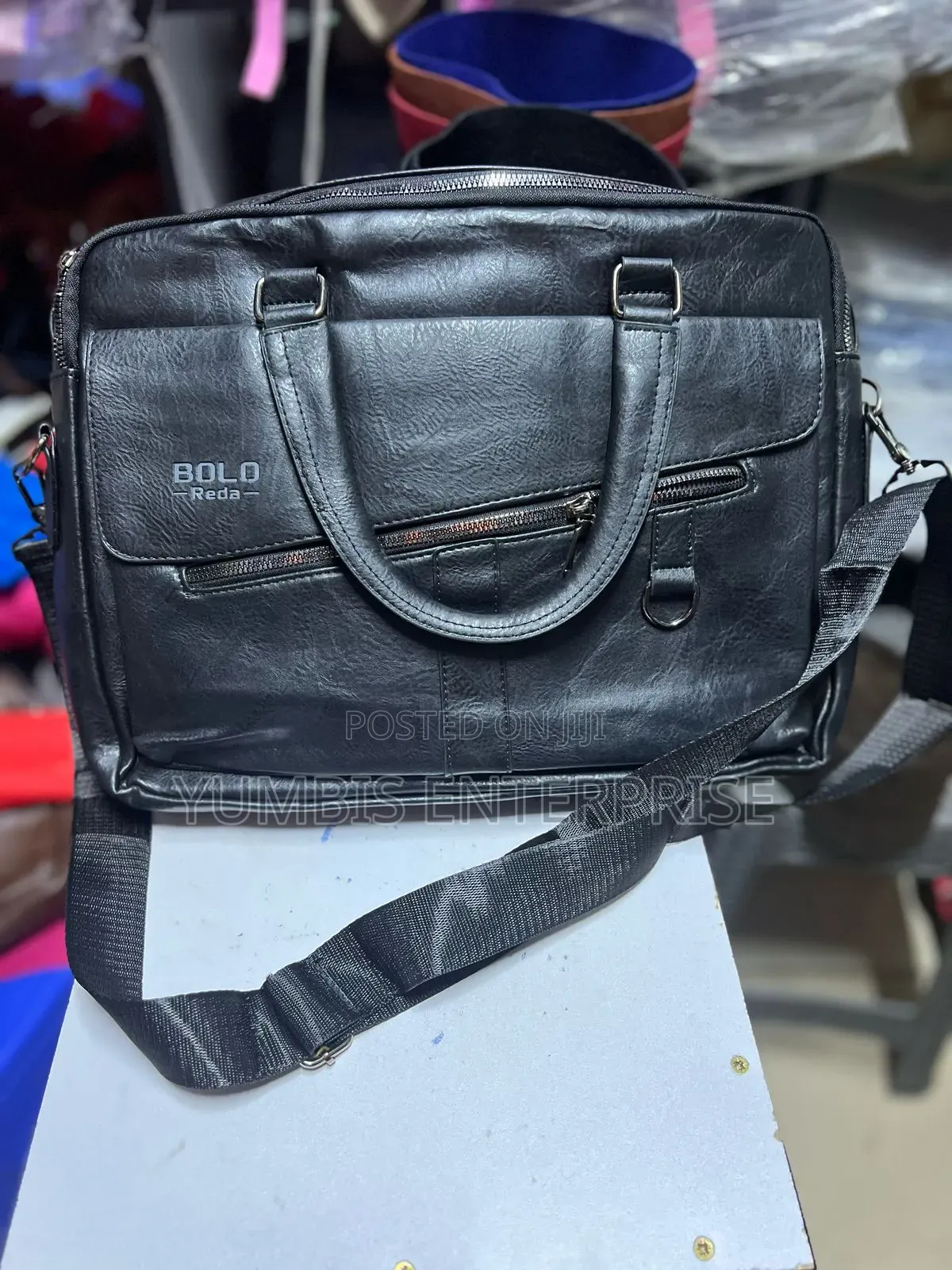 Black Men's Bolo Laptop Leather Bags at 1800 Kes